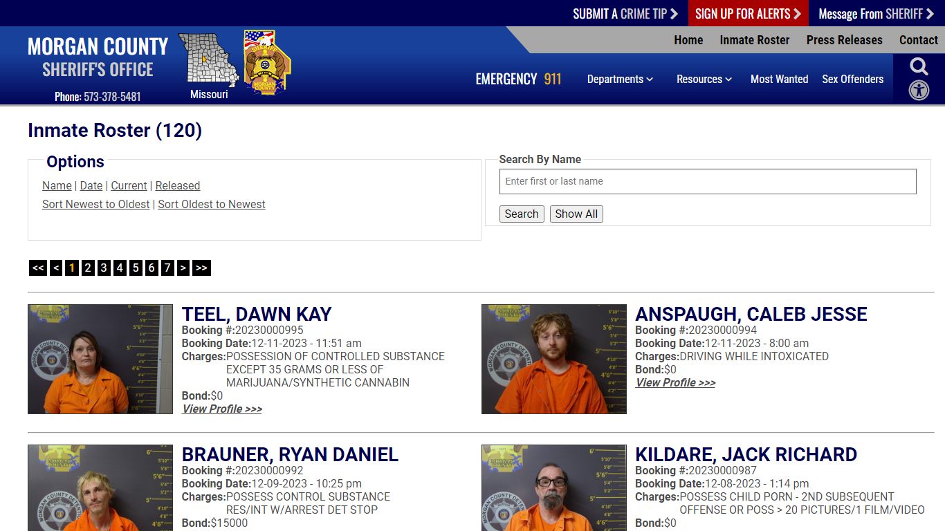 Inmate Roster - Morgan County Sheriff MO