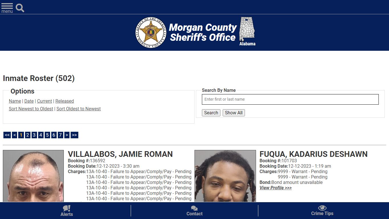 Inmate Roster (482) - Morgan County Sheriff, Al